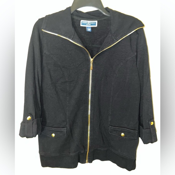 Karen Scott Jackets & Blazers - Karen Scott Sport Women's Black Full Zip Jacket! Size Small.